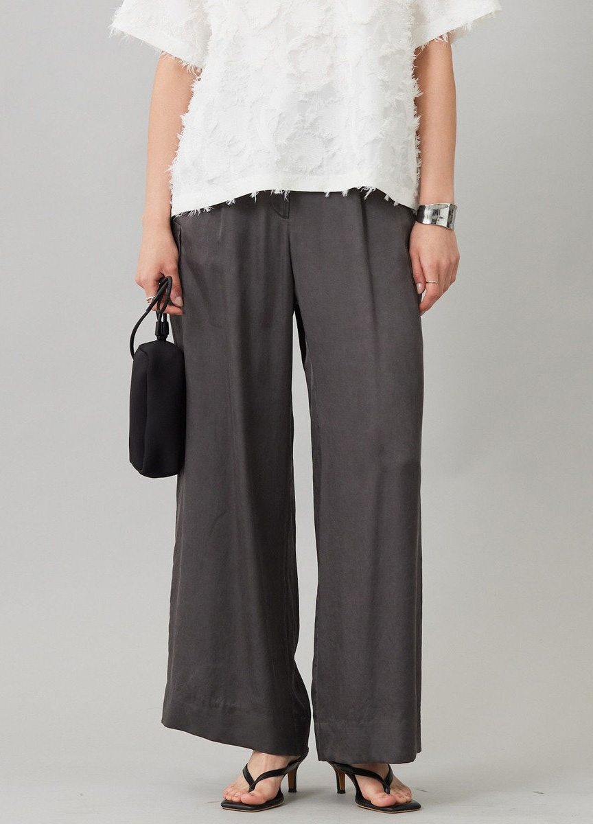 光澤輕盈工裝風長寬褲